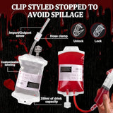 12 Pack Halloween Blood Bag Drink Containers, Reusable Iv Blood Bags Pouches For Vampire Cosplay, Nurse, Medical, Horror Party Decorations, Doctor Nursing/Rn Graduation, 12 Fl. Oz. Each + 2 Syringes