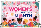 Women's History Month Backdrop 7x5FT National Womens Day Banner Decorations Background March Womens Day Pan Afro African American Festival Photography Supplies