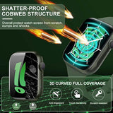 Compatible For Watch Seires 9 8 7 Screen Protector 45Mm, Tempered Glass ???????? ?????????????????? Full Coverage Bubble Free Hd Film For Iwatch Seires 9/8/7 45Mm - 2 Pack
