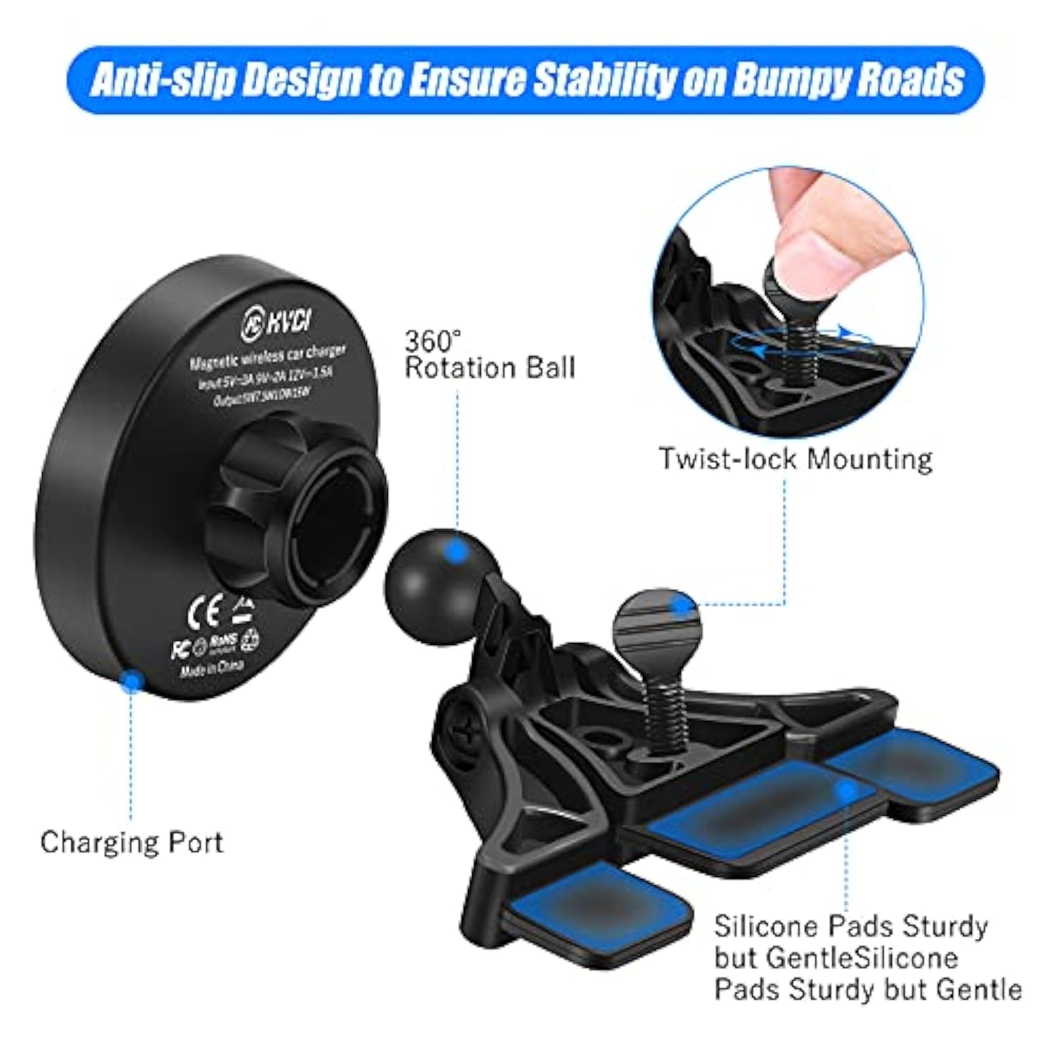 15W Magnetic Wireless Car Charger Cd Slot Mount For Iphone 13/13 Pro/13 Pro Max/13 Mini/12/12 Pro/12 Pro Max,Powerful Suction Auto-Alignment Mag-Safe Car Mount, Compatible With Mag-Safe Cases