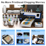 Auto-Maintenance M1630 Pro Dtf Bundle With Roll Feeder,White Ink Circulation For Diy T Shirt Printing,Doubled Speed Over L1800,L805 Dtf Printer Machine(Printer+Oven+Laptop+Consumables)