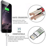 3Pack 10ft Nylon Braided High Speed USB Charging Cord Compatible with iPhone 12/11/XS/XR/X/8/7/6/5/iPad