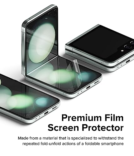 Dual Easy Film [4-Layer Protection] Compatible with  Galaxy Z Flip 5 Screen Protector, Self Healing Repair Coating Full Coverage HD Clear