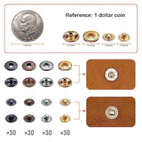 120 Set Snap Fasteners Kit For Leather 12Mm Metal Button Snaps Press S