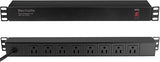 8 Outlet Rack Mount PDU Power Strip 15A 1875W 6FT 14AWG Cord