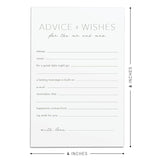 Advice And Wishes For The Mr And Mrs, Minimalist 6X4 Pack Of 50, For Wedding Games For Reception, Bridal Shower Bingo, Best Wishes Cards, Wedding Bingo Game