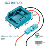 Upgraded Battery Adapter Compatible For Makita 18V Battery Adapter All-In-One Design Of The Fuse And Switch Power Tool Battery Converter Kit 14 Gauge With Fuses & Wire Terminals