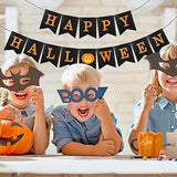 Halloween Banner, Happy Bunting Banner With Pumpkin Sign, Halloween Party Decorations Supplies