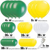 Retro Green Yellow Balloon Garland Arch Kit, 18 Inch,10 Inch, 5 Inch G