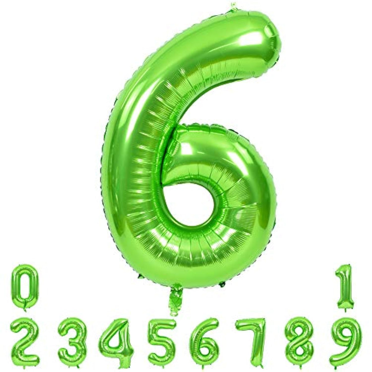 40-Inch Green Number Balloons 0–9 Foil Helium Birthday Party Decorations