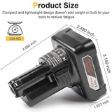 [1Pack] 6.0Ah High Output Battery For Bosch 12V Tools Lithium Battery Bat411 Bat411A Bat412 Bat412A Bat413 Bat413A Bat414 Bat420