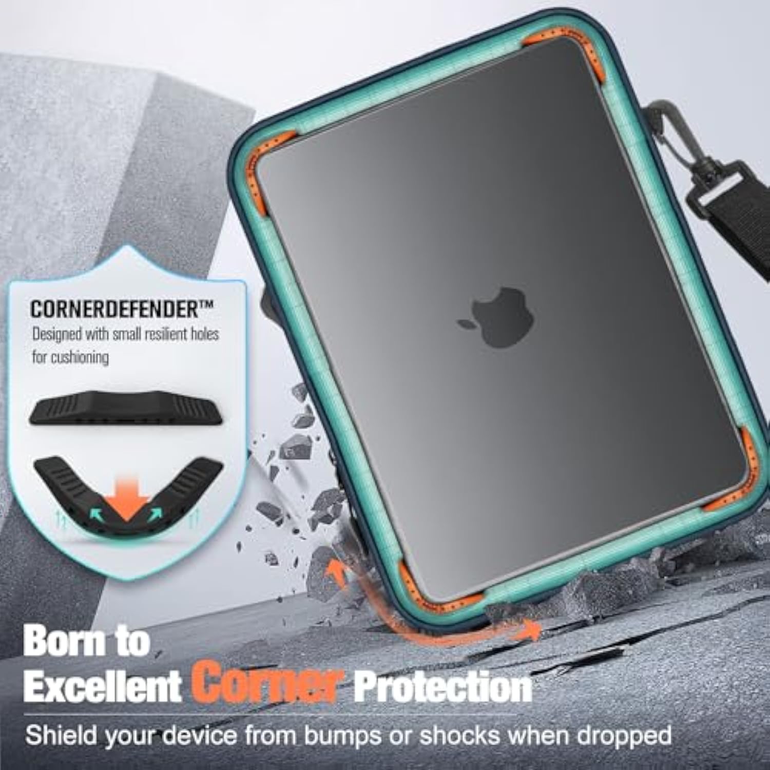 MoKo 15.6 Inch Laptop Sleeve Bag, Fits 15.3" MacBook Air M2/M3, 15.4" MacBook Pro/Pro Retina, 15" Surface Laptop 5/3, 15.6" ASUS ROG G531GT,Multifunctional Bag with Shoulder and Headphone Port,Black