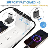 Usb3.1 Male To Usb C Male 90° Angle Adapter 10Gbps Usb3.1 To Usb C Charging Co