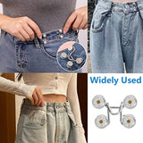 40 Pieces Adjustable Waist Buckle Extender For Jeans Set 4 Styles 2 Si