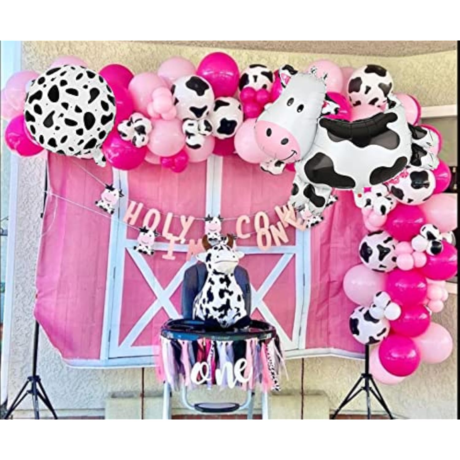 Cow Balloons Garland Arch Kit For Cowboy Cowgirl Themed Gender Reveal