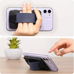 Silicone Phone Card Holder with Stand & Zipper - 2-Pack Black