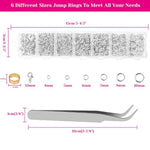 Jewelry Repair Kit With 1520 Silver Jump Rings And 3Pcs Pliers For Earrings, Necklaces, Rings, Bracelets