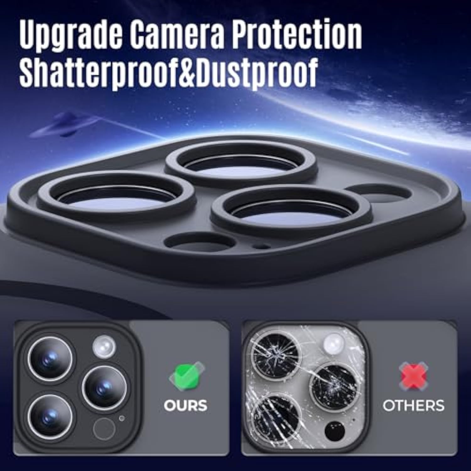 Designed For Iphone 15 Pro Case, Compatible With Magsafe, With Privacy Screen Protectors X2, [Camera Protection] [15Ft Military Drop Protection] Shockpoof Phone Case, 6.1'', Black