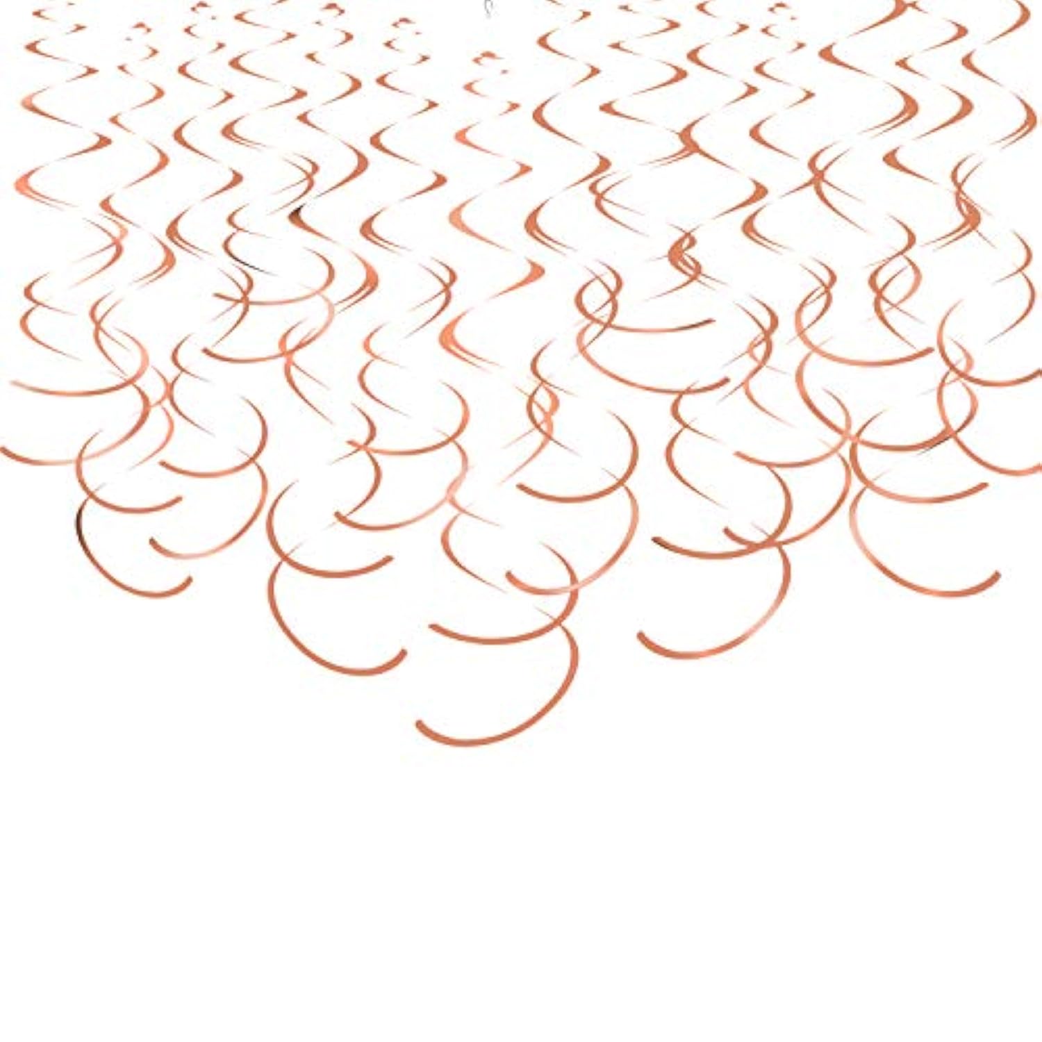30PCS Rose Gold Hanging Swirl Decorations for Birthday, Wedding & Baby Shower Decor