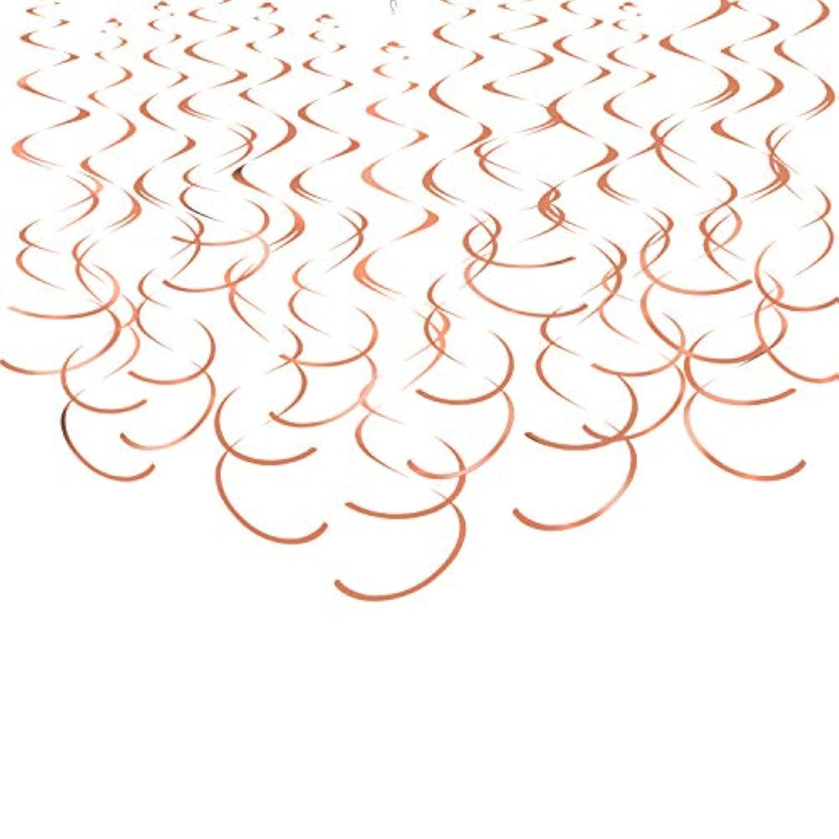 30PCS Rose Gold Hanging Swirl Decorations for Birthday, Wedding & Baby Shower Decor