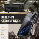 SUPCASE for iPhone 16 Pro Case with Screen Protector (Unicorn Beetle Pro), [Built-in Stand & Belt-Clip] [Military-Grade Protection] Full Body Heavy Duty Phone Case for iPhone 6.3 Inch 2024, Black