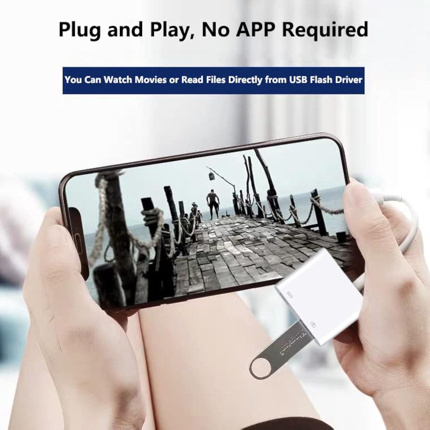 Apple Lightning To Usb Camera Adapter With Charging Port, Usb 3.0 Otg Cable For Iphone/Ipad To Connect Card Reader, Usb Flash Drive, U Disk, Keyboard, Mouse, Hubs, Midi, Plug & Play