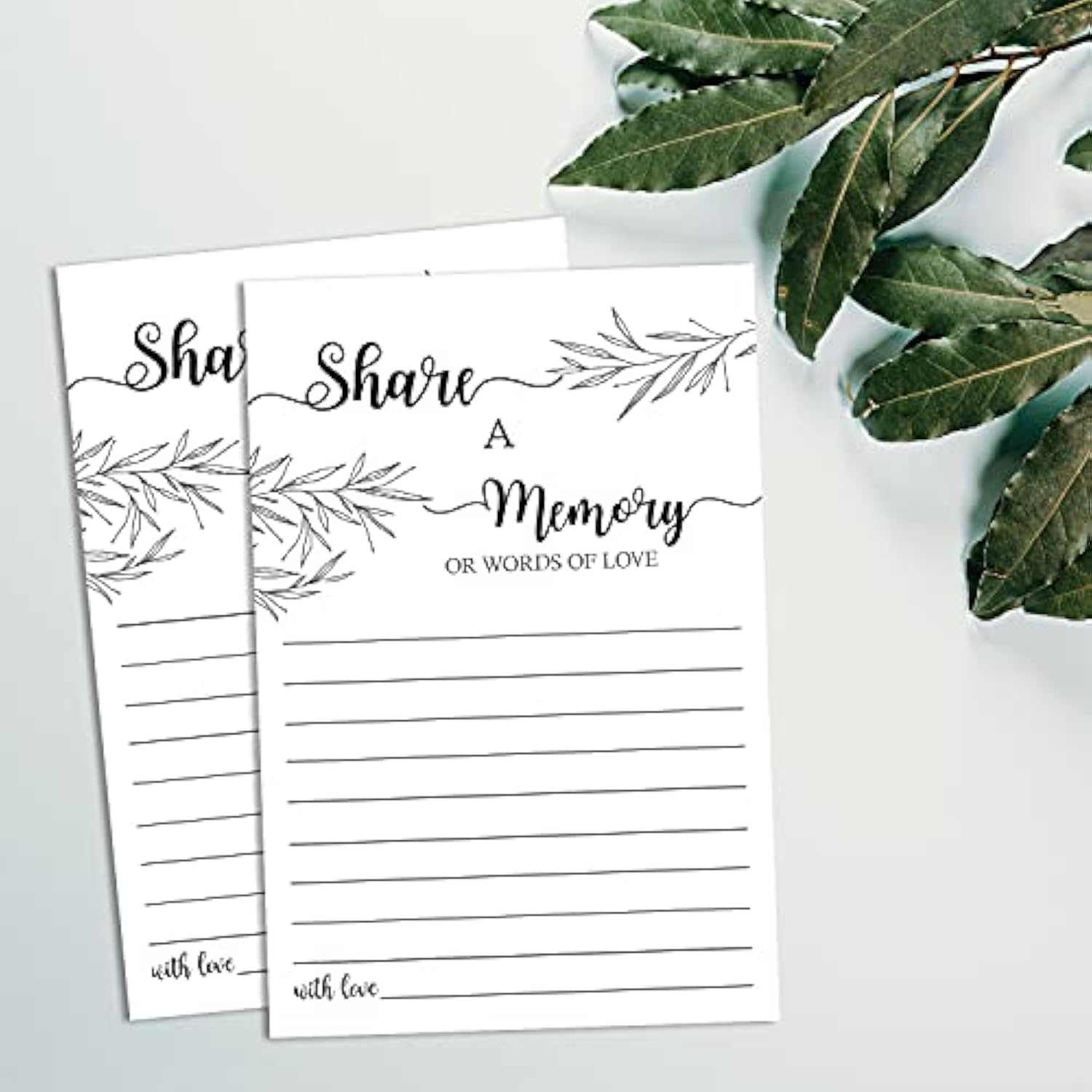 Share A Memory Card, Memorial Cards For Celebration Of Life, Funeral Guest Book, Advice For The Bride, Wedding Favors, Graduation, Retirement, Going Away Party Decorations, 4X6 Inch, 50 Pack