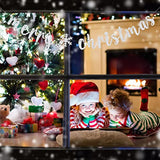 Silver Glitter Snowflake Merry Christmas & Happy New Year Banner