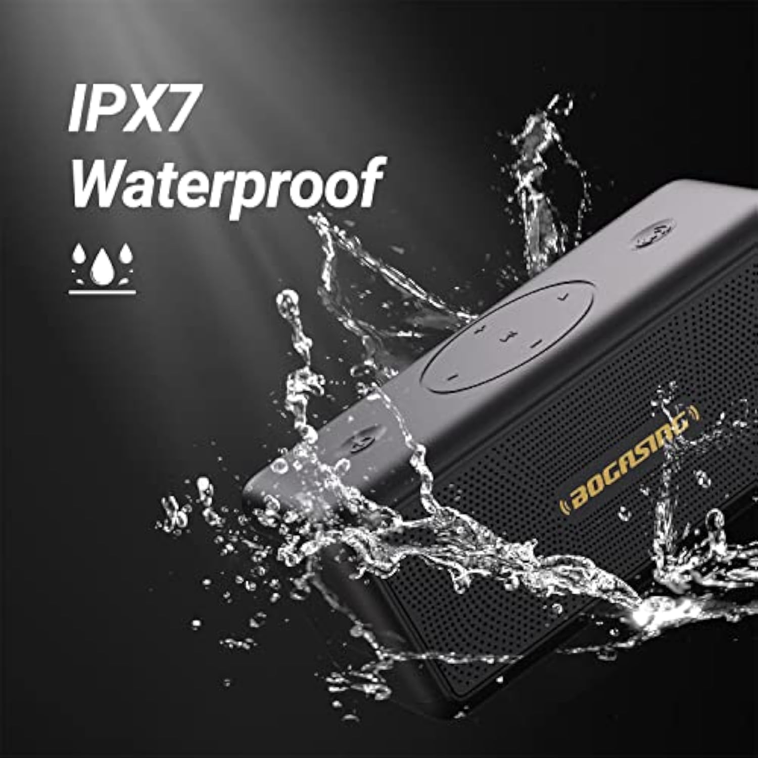 Bluetooth Speakers, M5 Portable Wireless Speaker With 40W Loud Stereo Sound & Punchy Bass, 30H Playtime, Ipx7 Waterproof, Bluetooth 5.3, Eq, Tws, Tf-Card, Aux, Usb, For Outdoor Home Shower