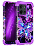 for Moto G 5G 2025 Case,Glow in The Dark Three Layer Heavy Duty Shockproof Full Body Protection Hard Plastic Bumper+Soft Silicone Protective Case for