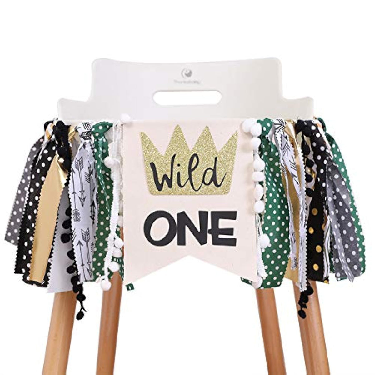 Wild One 1St Birthday Banner - High Chair, Wild Side Decor, Inspired Creatures, Photo Props