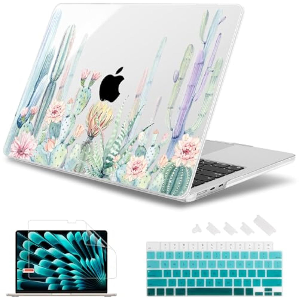 For M4 Macbook Air 13.6 Inch Case 2025 2024 2023 2022 Release Models: A3240 A3113 M3 A2681 M2, Plastic Hard Shell Case For Macbook Air 13.6" With Retina Display Fits Touch Id, Cactus