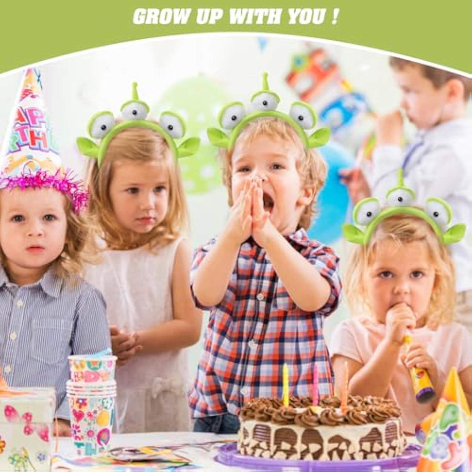 Three-Eyed Alien Monster Toy Headband Cute Plush Headband Headwear For Themed Party Girls And Kids (1 Pcs)