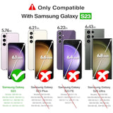 For Samsung Galaxy S23 Case, Frosted Anti-Slip Shockproof Durable Case For S23 With Translucent Silky Feel Pc Back, Soft Silicone Edge And Metal Camera Protection, Matte Blue