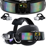 Head Strap With 10000Mah Battery For Meta Quest 3/3S Transparent Rgb Lighting, Smart Power Display & Carbon Fiber Finish, Adjustable Vr Headset Strap For Enhanced Comfort And Balance