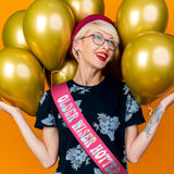 Older Wiser Hotter Sash With Iridescent Foil, Hot Pink Funny Birthday Sash For Women 30Th 40Th 50Th 60Th 70Th 80Th Birthday Party Decorations Birthday Sign Birthday Gift(Hot Pink + Iridescent )