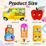 10 Pcs Back To School Balloons Big Set School Bus Balloon Apples Balloons First Day Of School Decorations Welcome Back To School Party Decorations