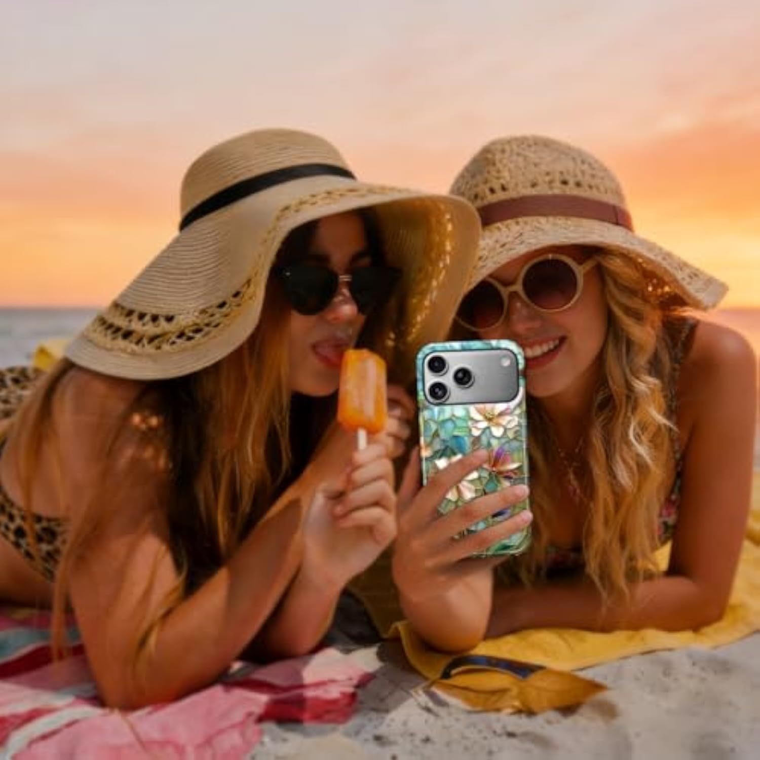 Luxury Marble Flowers Magnetic Case for iPhone 17 - MagSafe Compatible, Shockproof TPU Hard PC Phone Case, Protective Cover for Women and Men