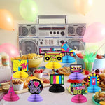 80S Party Decorations - 10Pcs Neon Honeycomb Centerpieces For 1980S Birthday, Wedding, Bachelorette Party, Bridal Shower, Anniversary Celebrations