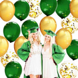 Green & Gold Graduation Decor – Balloons and Party Supplies for USF 2025, Birthday, St. Patrick's
