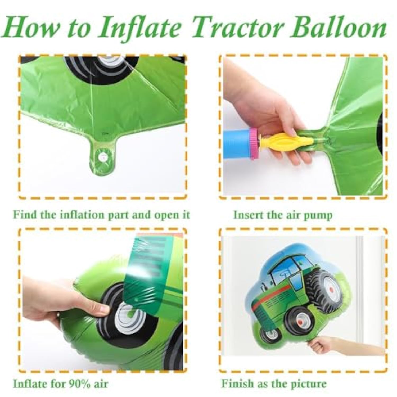 Farm Tractor Birthday Party Supplies 137 Pcs Tractor Balloon Garland A