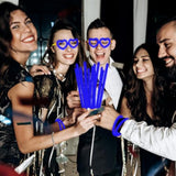 60-Pack 8-Inch Blue Glow Sticks with Connectors and Glow Accessories for Parties
