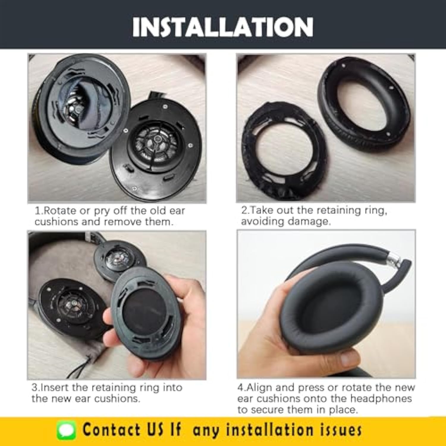 Earpads Replacement Cushion Compatible With Mpow H19 Ipo Active Noise Cancelling Wireless Bluetooth 5.0 Headphones Ear Pads With Softer Protein Leather/Memory Foam