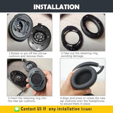 Earpads Replacement Cushion Compatible With Mpow H19 Ipo Active Noise Cancelling Wireless Bluetooth 5.0 Headphones Ear Pads With Softer Protein Leather/Memory Foam
