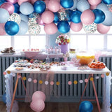 Gender Reveal Decorations Balloons Set, 62Pcs Pink And Blue Balloons For Boys Or Girls Gender Reveal Baby Shower Birthday Party Decorations, 12 Inch