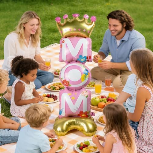 Mother's Day Standing Balloon 1Pcs 44.1x15.4Inch | Eye-Catching Decor for Mom’s Birthday & Mother’s Day Party