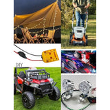 2-Pack Power Wheels Battery Adapter for DeWalt 18V–60V with Switch and Fuse