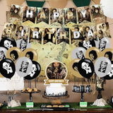 The Lord Of The Rings Party Decorations,Fellowship Of The Ring Birthday Party Supplies Includes Banner- Cake Topper - 12 Cupcake Toppers - 18 Balloons