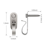 Light Hanger Hooks,Screw Hooks For Hanging Christmas Light,Light Wire And Led Fairy Led Light Clips,Stainless Steel,40 Pack