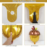 Fall Balloon Arch Kit: Pumpkin, Maple Leaf, Acorn Foil Balloons